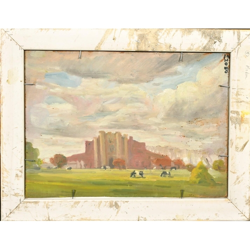 195 - John Brown (20th Century), two landscapes, oil on board, signed with initials, each 10