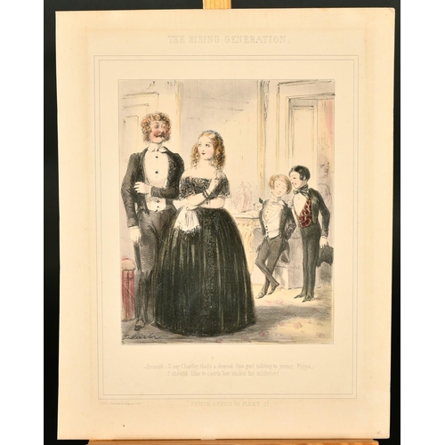 21 - John Leech, 'The Rising Generation', two hand-coloured lithographs, and two further lithographs by H... 