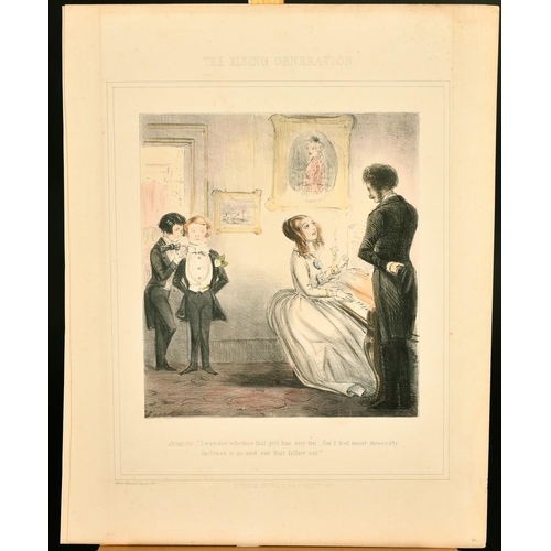 21 - John Leech, 'The Rising Generation', two hand-coloured lithographs, and two further lithographs by H... 