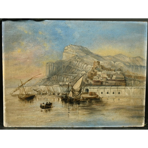 213 - English School, Circa 1869, 'Signal Station, Gibraltar', and 'Landing Place, Gibraltar', a pair of o... 