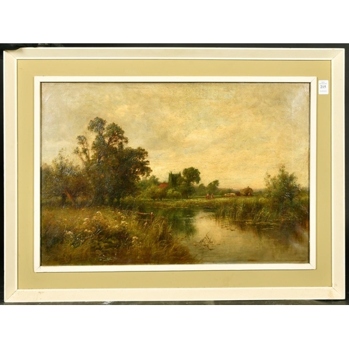 215 - Henry John Kinnaird (1880-1920), 'Wargrave Church by the Thames', oil on canvas, signed and also ins... 