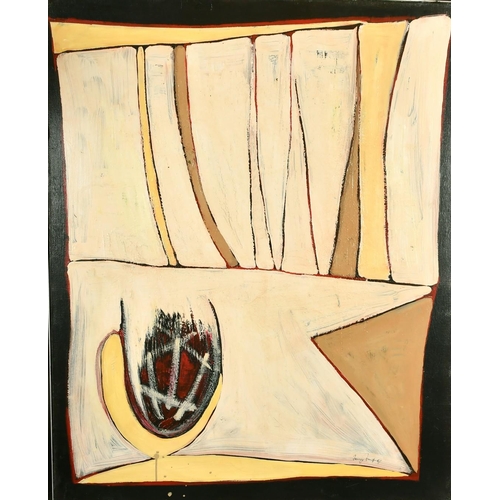 371 - Manner of Frost, circa 1960, A composition, oil on canvas, indistinctly signed and dated '61, 39.5