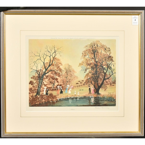 4 - Helen Layfield Bradley (1900-1979) British, 'Autumn', colour print, signed in pencil and with blind ... 