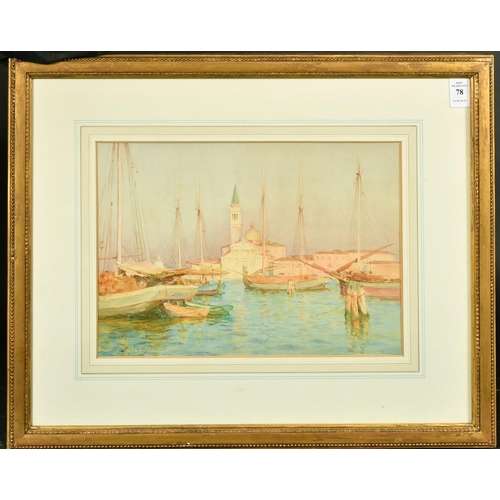 78 - Walter Tyndale (1855-1943) British, 'San Giorgio Magiore, Venice', watercolour, signed, 9