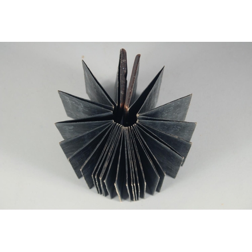 58 - A HEBREW SCRIPT BOOK with wooden ends.