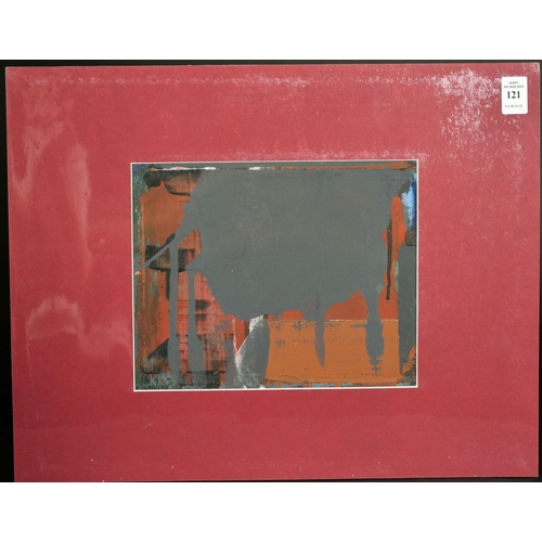 121 - Prabhakar Kolte (1946) Indian, an abstract composition, acrylic and watercolour, signed, inscribed a... 