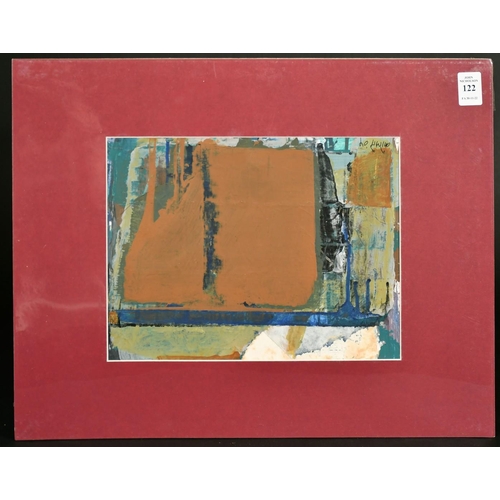 122 - Prabhakar Kolte (1946) Indian, an abstract composition, acrylic and watercolour, signed, 9.5