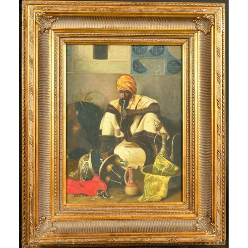 14 - Cortillon, 20th Century, 'Le Fumeur de Pipe', oil on panel, signed, 15.75