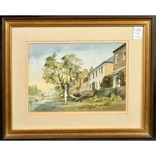 174 - William Barnes, 'Kew Bridge', watercolour, signed, 8.25