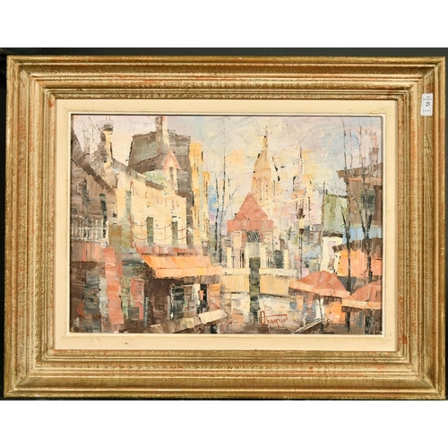 25 - Gavrilovic Dragan, circa 1972, streets of Montmartre, oil on canvas, signed, 13