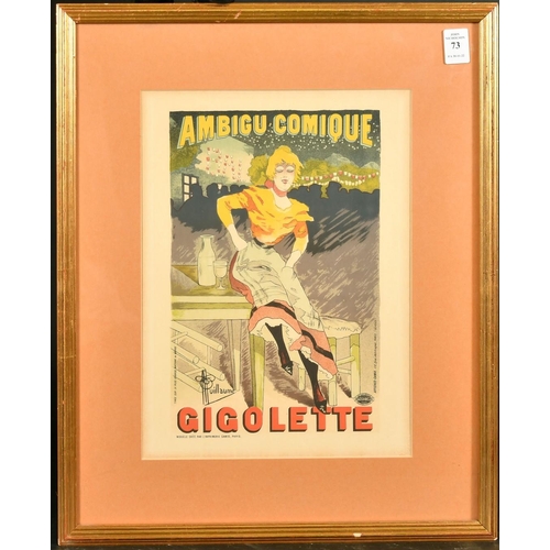 73 - After Guillaume, 'Ambigu Comique', colour lithograph, with Maitres de L'Affiche blindstamp, 11.5