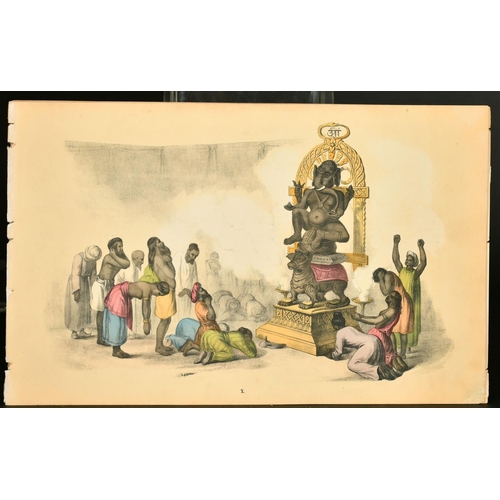 99 - After Joseph Friedrich Josenhans, a collection of six lithographs of Indian scenes from 'Illustratio... 