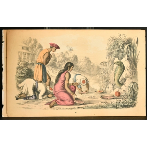 99 - After Joseph Friedrich Josenhans, a collection of six lithographs of Indian scenes from 'Illustratio... 