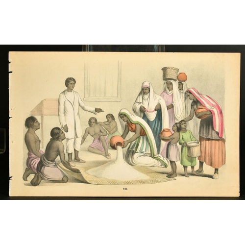 99 - After Joseph Friedrich Josenhans, a collection of six lithographs of Indian scenes from 'Illustratio... 