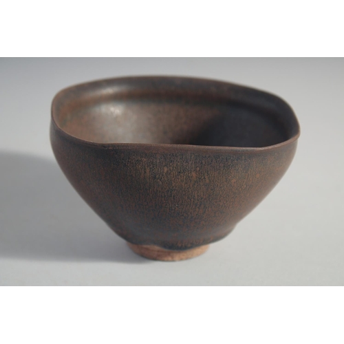 218 - A CHINESE JUAN WARE BOWL, 13cm (at widest point).