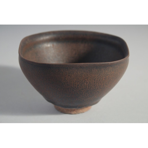 218 - A CHINESE JUAN WARE BOWL, 13cm (at widest point).