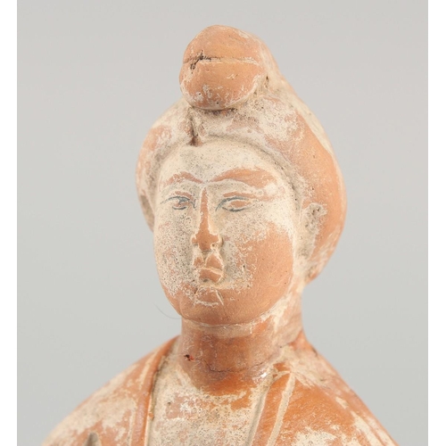 238 - A CHINESE TERRACOTTA FIGURE, 20.5cm high.