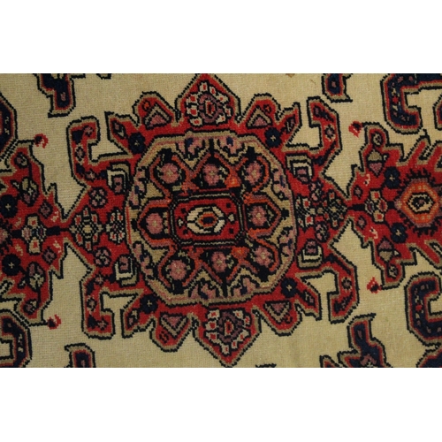 363 - A 19TH CENTURY MALAYER RUG, 100cm x 69.5cm.