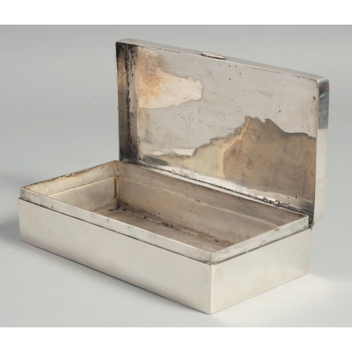 316 - A LARGE IRAQI NIELLO SILVER CIGAR BOX, weight 530g, 18cm x 9cm.