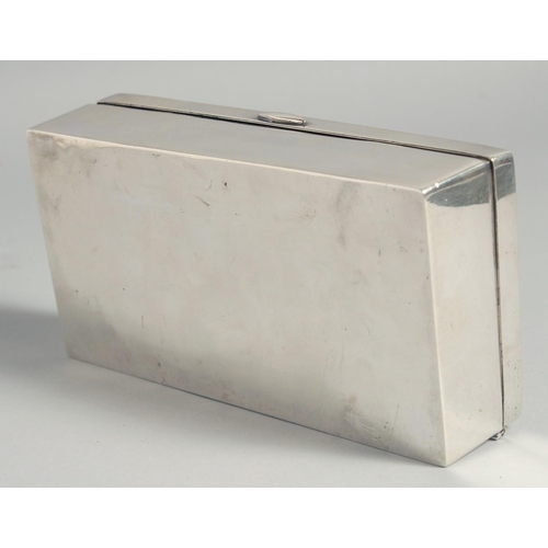 316 - A LARGE IRAQI NIELLO SILVER CIGAR BOX, weight 530g, 18cm x 9cm.