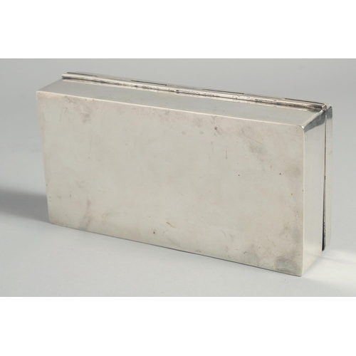 316 - A LARGE IRAQI NIELLO SILVER CIGAR BOX, weight 530g, 18cm x 9cm.