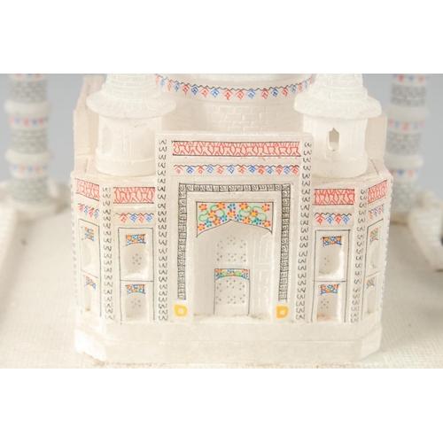 360 - AN ALABASTER MODEL OF THE TAJ MAHAL, (one tower detached).