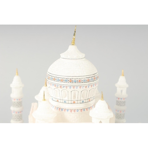 360 - AN ALABASTER MODEL OF THE TAJ MAHAL, (one tower detached).