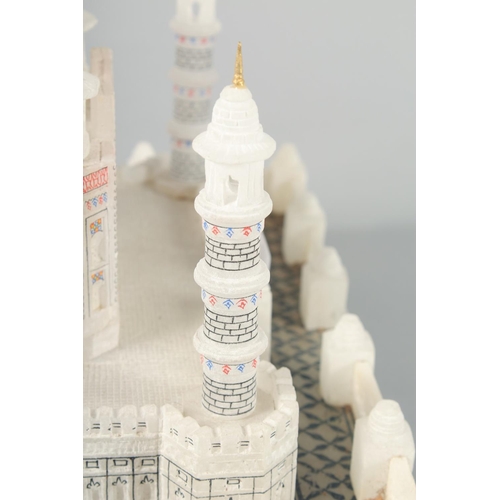 360 - AN ALABASTER MODEL OF THE TAJ MAHAL, (one tower detached).