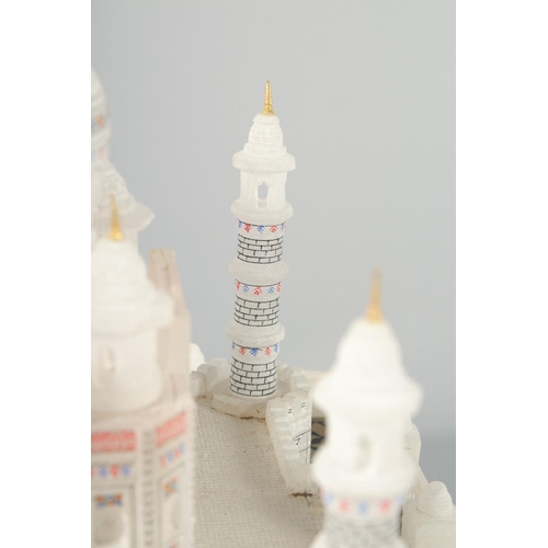 360 - AN ALABASTER MODEL OF THE TAJ MAHAL, (one tower detached).