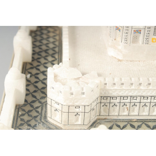 360 - AN ALABASTER MODEL OF THE TAJ MAHAL, (one tower detached).