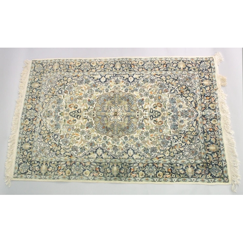 364 - A LARGE PERSIAN NAIN RUG, with floral motif decoration, 190cm x 125cm.