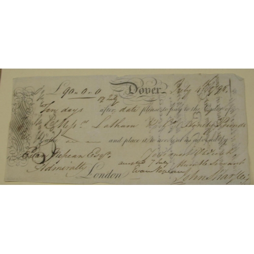 14 - [NAVY / ADMIRALTY / BANKING] a collection of documents relating to SIR EVAN NEPEAN, (1751-1822) of t... 