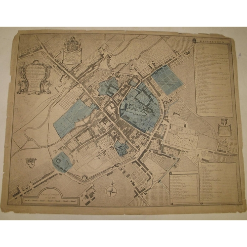 152 - [MAP] DOIDGE (W. & H.) Surveyors: Plan of the Ancient City of Canterbury..., h-col'd engr. map, 24.5... 