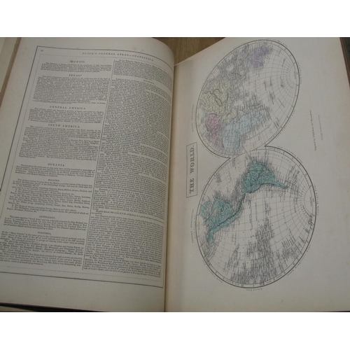 161 - [ATLAS] HUGHES (W.) & HALL (S.) General Atlas of the World, folio, single & double-page maps as call... 