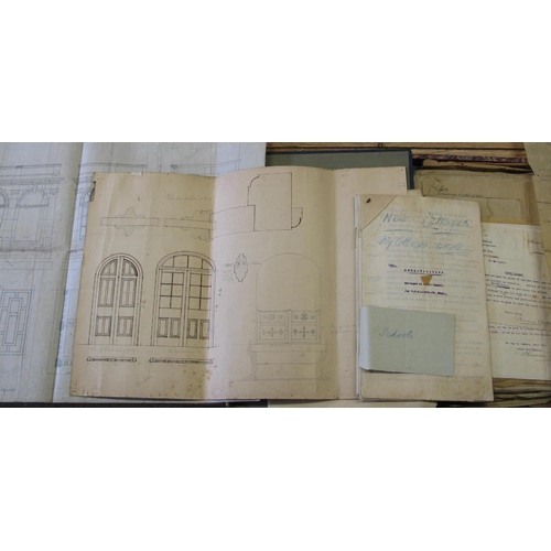 18 - [WALES / BRIDGEND interest] a collection of architect's plans etc., relating to Court Colman & Peny ... 