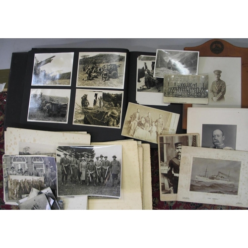 19 - [PHOTOGRAPHS etc.] collection of 20th c. photos, some military, others relating to Court Colman, & s... 