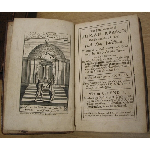 202 - IBN TUFAYL / OCKLEY (Simon) translator: The Improvement of Human Reason, Exhibited in the Life of Ha... 