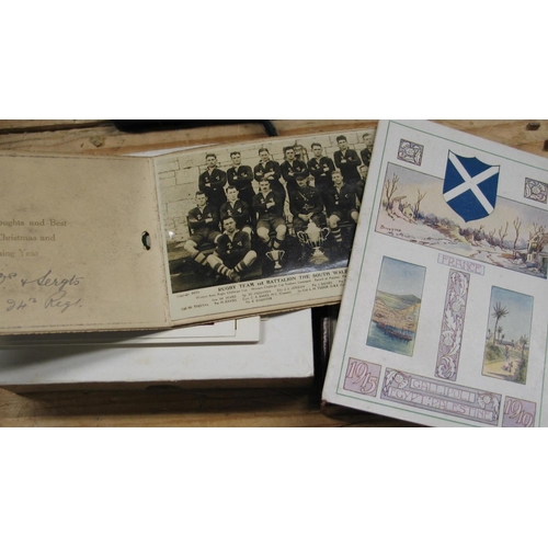 24 - [MILITARY] small q. postcards, cards, photos, mostly relating to the South Wales Borderers.