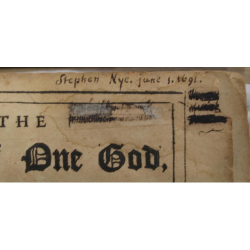 240 - [TRACTS] A Third Collection of Tracts, 4to, panel calf, Jolliffe bookplate, [London], 1695. Wing T90... 