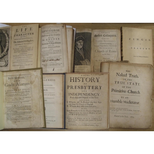 244 - [THEOLOGY] a small collection of books & pamphlets 17th & 18th c., with all faults (Q).