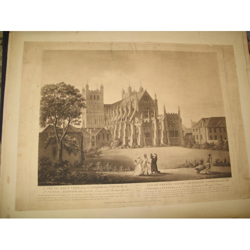 252 - EXETER, an elephant folio [26 x 20 inches] containing tipped-in views, portraits etc. of Exeter (Dev... 