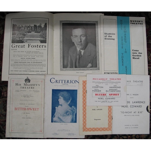 273 - NOEL COWARD, small q. of theatre programmes (Q).