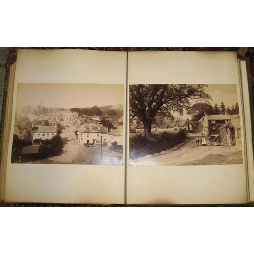 276 - [PHOTOGRAPHY] 3 x photograph albums, mounted photographs 1860's & later & small q. loose, mostly U.K... 