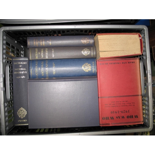 294 - [REFERENCE] misc. vols. of D.N.B., a set of BENEZIT, etc. (2 boxes).