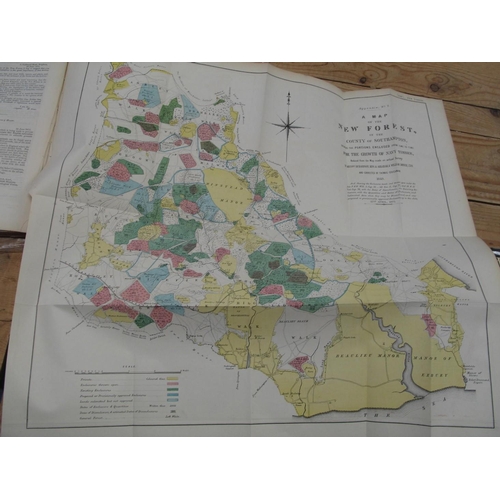 300 - NEW FOREST, Commons Report of 1875, disbound, with folding large h-col'd map (1).