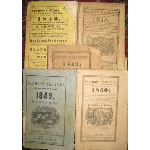 317 - [AMERICAN FARMER'S ALMANACKS] THOMAS (Robert B.) The Farmer's Almanack, No.XXIII, LI, LIV, 57 & 58, ... 