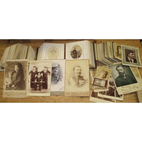 33 - PHOTOGRAPHS, small album & good q. of carte-de-visite (few large), portraits, mostly U.K., a few roy... 