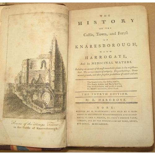 342 - HARGROVE (E.) History...of Knaresbrough with Harrogate, 12mo, frontis & 4 plates, folding map, 4th E... 