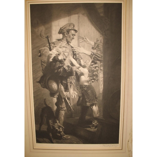 38 - [WWI / BOVRIL] SALISBURY (Frank O.) [The Soldier's Return], photogravure, signed in pencil, proof be... 