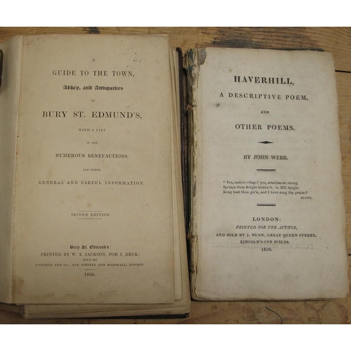 395 - [TOPOGRAPHY] Guide to the Town...of Bury St. Edmund's, 8vo, 4 wood-engr. plates, cloth (covers off, ... 